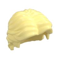 Hair Short Wavy with Center Part Bright Light Yellow