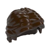 Hair Short Wavy with Center Part Dark Brown