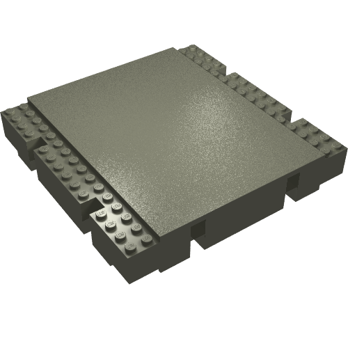 Baseplate Raised 16 × 16 × 2 1/3 Platform Dunkelgrau