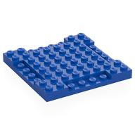 Plate Special 8 × 8 × 2/3 with Four 1 × 4 Recessed Edges Blau