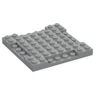 Plate Special 8 × 8 × 2/3 with Four 1 × 4 Recessed Edges Hellblaugrau