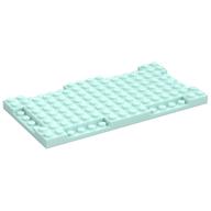 Plate Special 8 × 16 × 2/3 with Six Recessed Edges Light Aqua