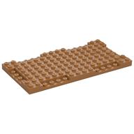Plate Special 8 × 16 × 2/3 with Six Recessed Edges Medium Nougat