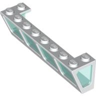 Fenster 2 × 8 × 2 Boot mit transparent-Licht blau Glas in Weiß