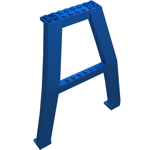 Support Crane Stand Double with Studs on Cross-Brace Blue