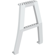 Support Crane Stand Double with Studs on Cross-Brace in Weiß