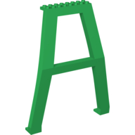 Support Crane Stand Double without Studs on Cross-Brace in Green
