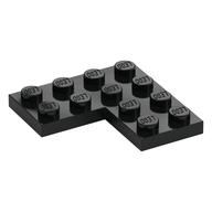 Plate 4 × 4 Corner Black