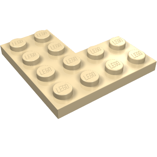 Plate 4 × 4 Corner Tan