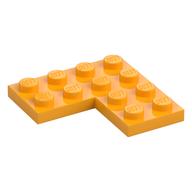 Plate 4 × 4 Corner Bright Light Orange