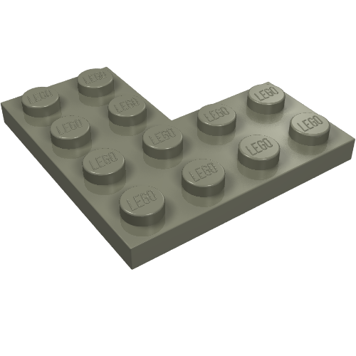 Plate 4 × 4 Corner Dark Gray