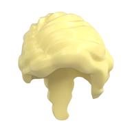 Hair Curly with Thin Braid Bright Light Yellow