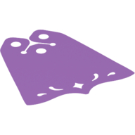 Neckwear Cape, Pointed Center at Bottom, 3 Top Holes, Swirl and Diamond Shape Holes [Plain] Medium Lavender