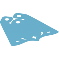Neckwear Cape, Pointed Center at Bottom, 3 Top Holes, Swirl and Diamond Shape Holes [Plain] Mittelazur