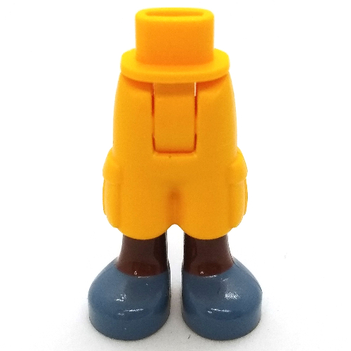 Minidoll Hips and Cargo Pants with Reddish Brown Legs and Sand Blue Sandals Print [Thick Hinge] Leuchtendes Hellorange
