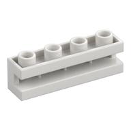 Brick Special 1 × 4 with Groove White