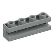 Stein speziell 1 × 4 mit Rille Hellgrau