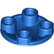 Plate Round 2 × 2 with Rounded Bottom [Boat Stud] Blue