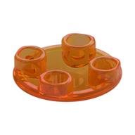 Plate Round 2 × 2 with Rounded Bottom [Boat Stud] Trans-Orange