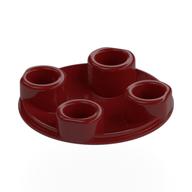 Plate Round 2 × 2 with Rounded Bottom [Boat Stud] Dark Red
