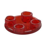Plate Round 2 × 2 with Rounded Bottom [Boat Stud] Trans-Red
