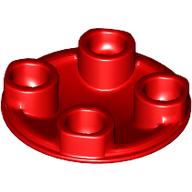Plate Round 2 × 2 with Rounded Bottom [Boat Stud] Red