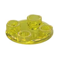 Plate Round 2 × 2 with Rounded Bottom [Boat Stud] Trans-Yellow