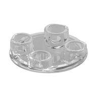 Plate Round 2 × 2 with Rounded Bottom [Boat Stud] Trans-Clear