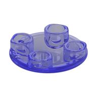 Plate Round 2 × 2 with Rounded Bottom [Boat Stud] Trans-Purple