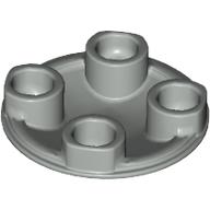 Plate Round 2 × 2 with Rounded Bottom [Boat Stud] Light Gray