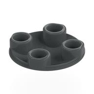 Plate Round 2 × 2 with Rounded Bottom [Boat Stud] Dark Bluish Gray