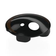 Plate Round 2 × 2 with Rounded Bottom with White Circles / Eye print Black