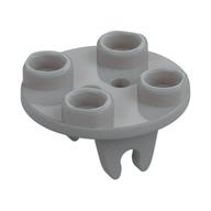 Wheel Holder, Plate, Round 2 × 2 Thin with Clips