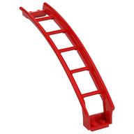 Vehicle Track, Roller Coaster Ramp Large Upper Part, 6 Bricks Elevation in Rot