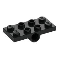 Platte speziell 2 × 4 mit 2 Pinlöcher Schwarz