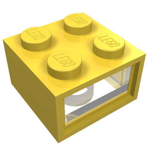 Light Brick 2 × 2 Type 1 - 4.5V [Complete] Yellow