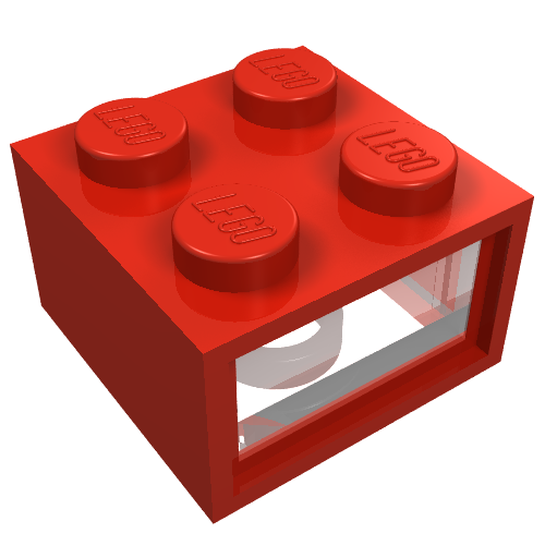 Light Brick 2 × 2 Type 1 - 4.5V [Complete] Red
