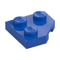Wedge Plate 2 × 2 Cut Corner Blau