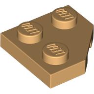 Wedge Plate 2 × 2 Cut Corner Warm Tan