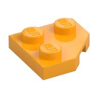 Wedge Plate 2 × 2 Cut Corner Bright Light Orange