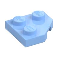 Wedge Plate 2 × 2 Cut Corner Bright Light Blue