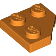 Wedge Plate 2 × 2 Cut Corner Orange