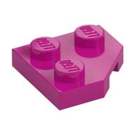 Wedge Plate 2 × 2 Cut Corner Magenta