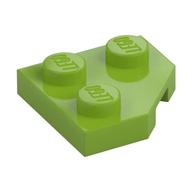 Wedge Plate 2 × 2 Cut Corner Limette