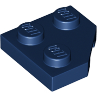 Wedge Plate 2 × 2 Cut Corner Dark Blue