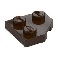 Wedge Plate 2 × 2 Cut Corner Dark Brown