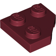 Wedge Plate 2 × 2 Cut Corner Dunkelrot