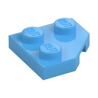 Wedge Plate 2 × 2 Cut Corner Medium Blue
