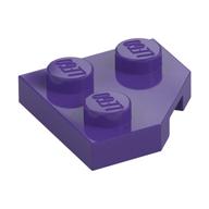 Wedge Plate 2 × 2 Cut Corner Dunkellila