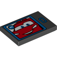 Tile 2 × 3 with Tablet McQueen print Black